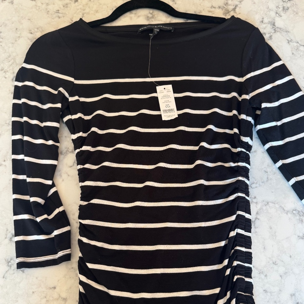 Rouched stripped shirt